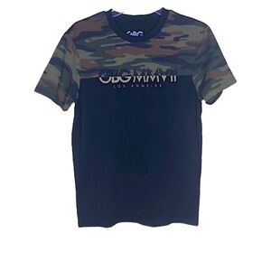 Guess GBG Los Angeles Army Fatigue Black T-Shirt Size XS